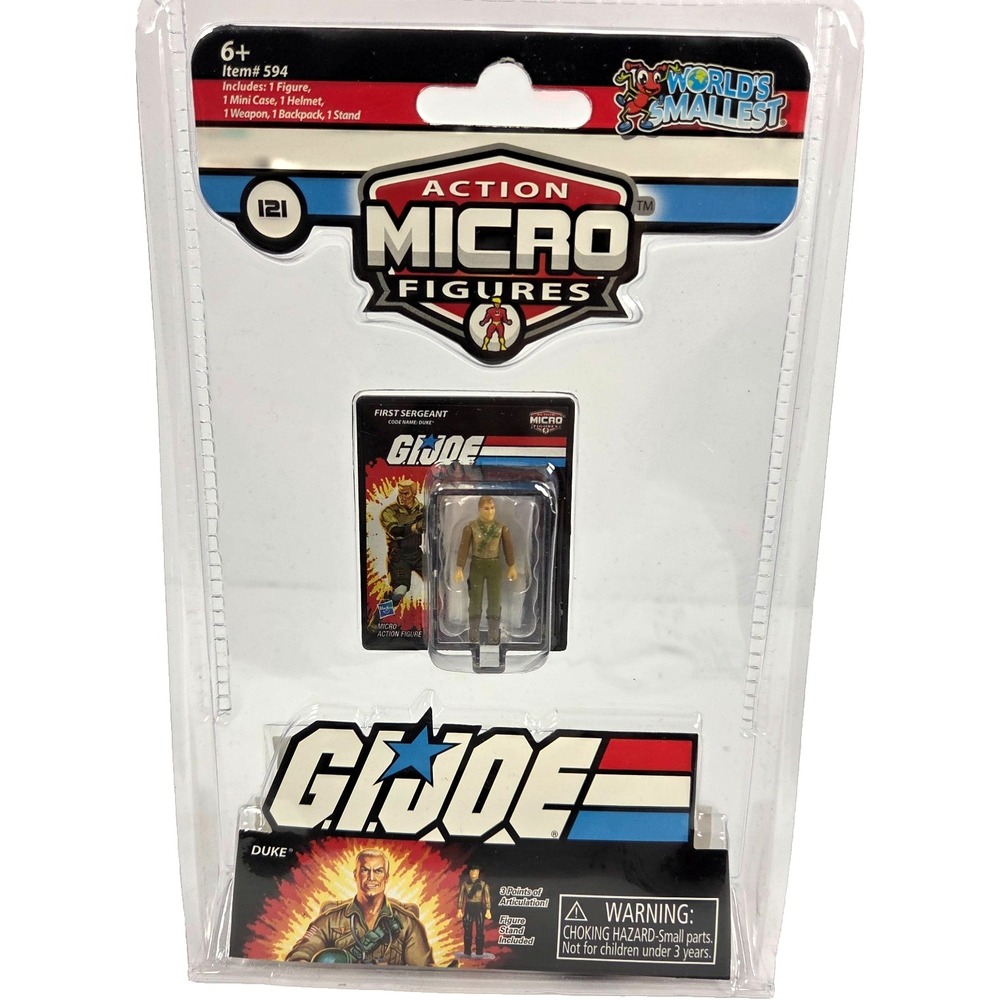 World's Smallest GI Joe Duke Action Micro Figure Super Impulse New Sealed